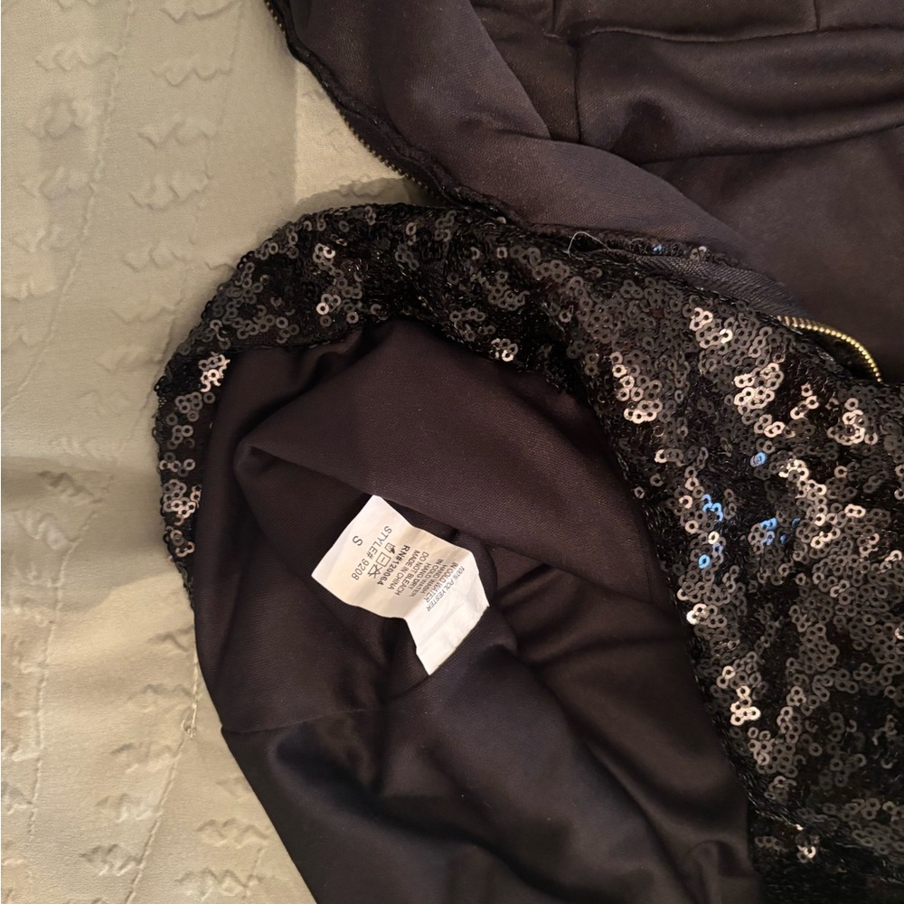 Mind Code Black Sequin Mini Dress - image 7